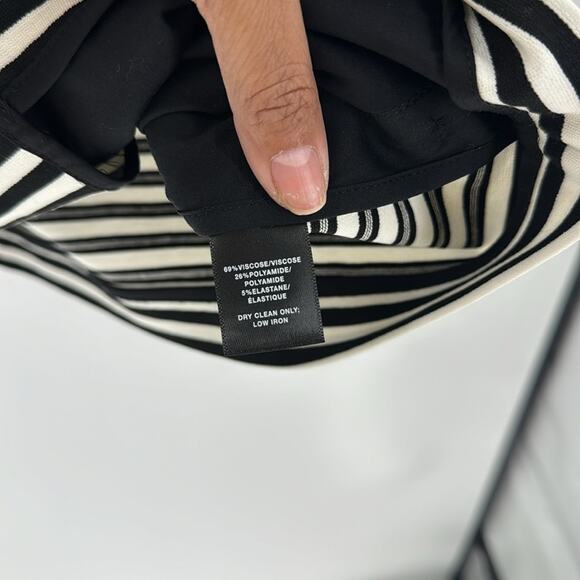 Lafayette 148 black white full zip half sleeve office preppy jacket size M - Picture 7 of 8